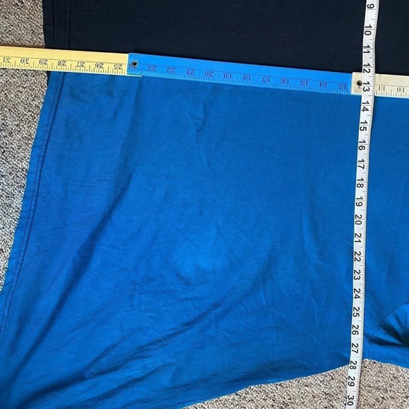 Z Studio Color Block Black Teal Cotton Swing Tunic Top Blouse Women Plus 4X - Picture 2 of 6